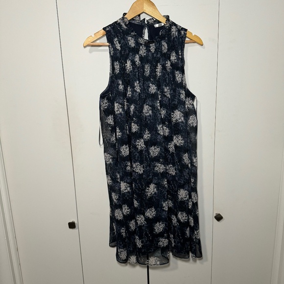 Joie Dress Women's MD Blue Black Sleeveless Mini Sheer Baltic Fairy Whimsigoth - Picture 2 of 6